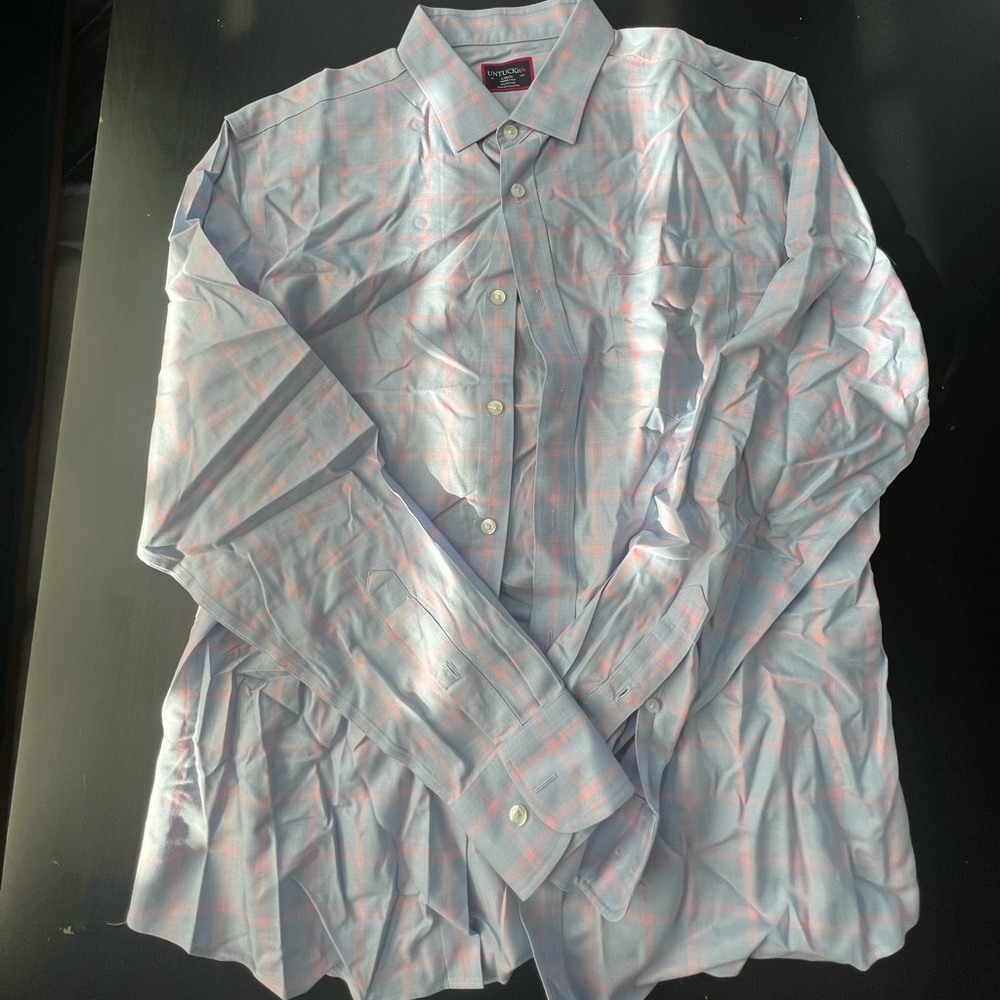 Mens long sleeve button down shirt from Untuckit size large